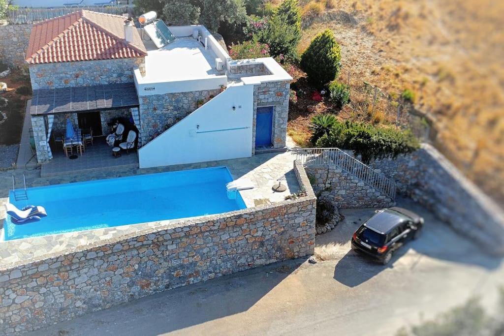 Villa Mavri Ruhige Private Pool Villa, Meerblick Agia Paraskevi  Luaran gambar