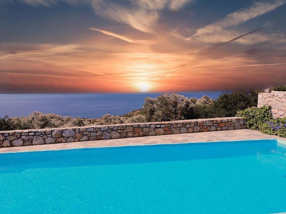 Villa Mavri Ruhige Private Pool Villa, Meerblick Agia Paraskevi  Luaran gambar