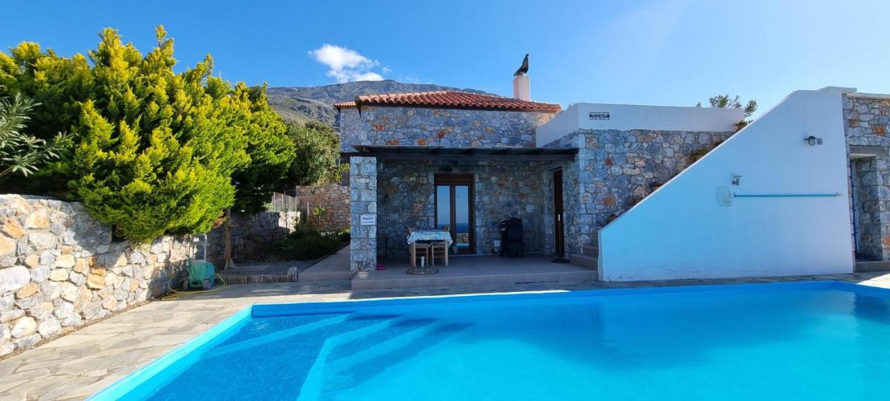 Villa Mavri Ruhige Private Pool Villa, Meerblick Agia Paraskevi  Luaran gambar